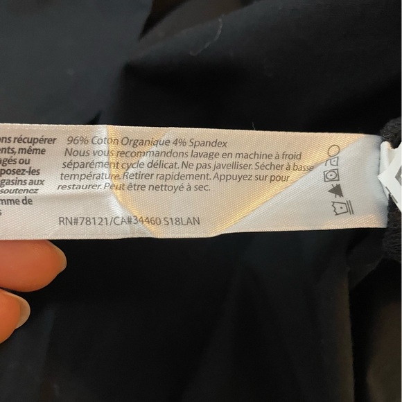 Eileen Fisher Organic Cotton Poplin Apron Dress Size Medium Large Black Pinafore - Picture 7 of 9